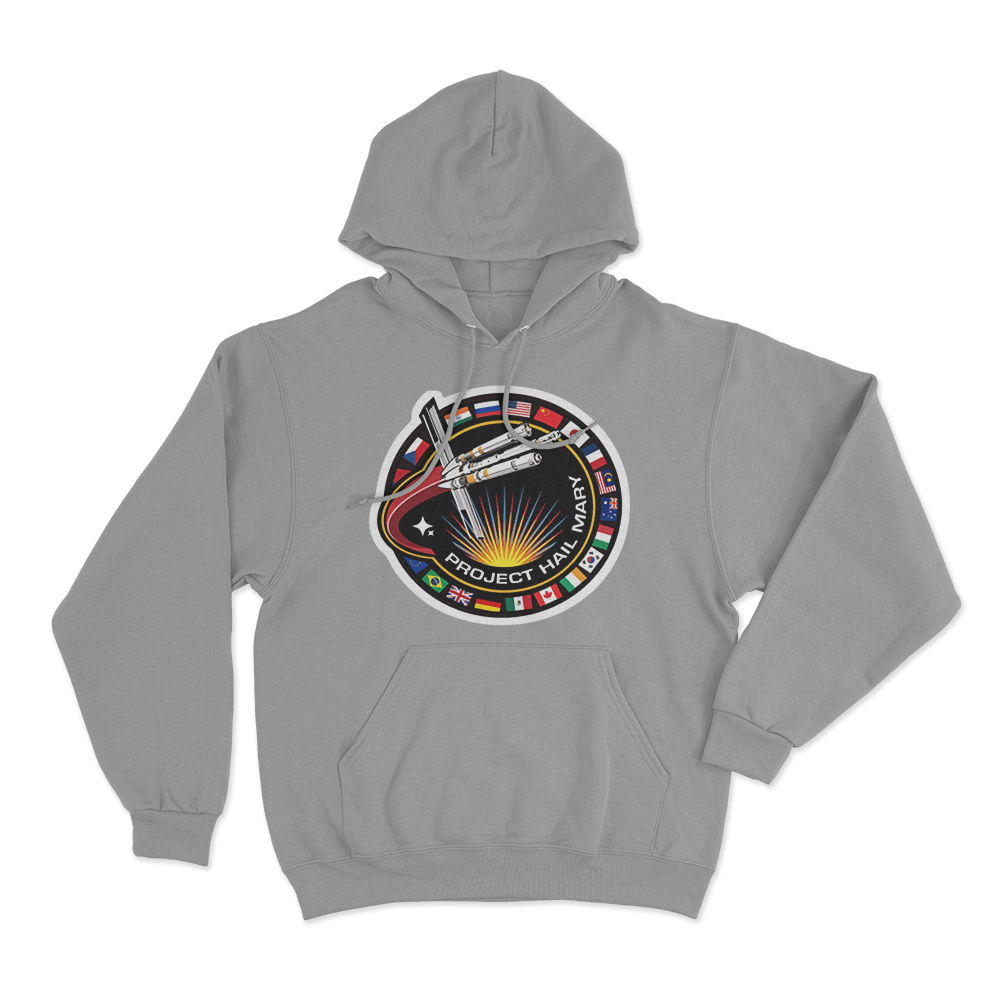 Project Hail Mary Logo Hoodie Grey Project Hail Mary Logo Hoodie Grey
