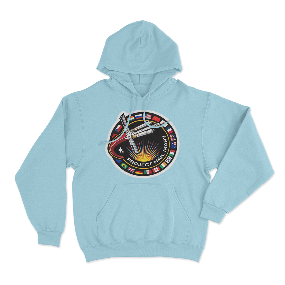 Project Hail Mary Logo Hoodie Sky Blue Project Hail Mary Logo Hoodie Sky Blue
