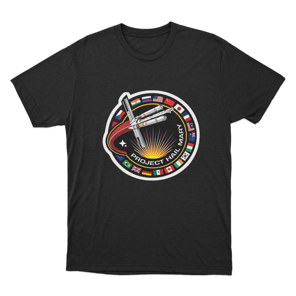 Project Hail Mary Logo T Shirt Black Project Hail Mary Logo T Shirt Black